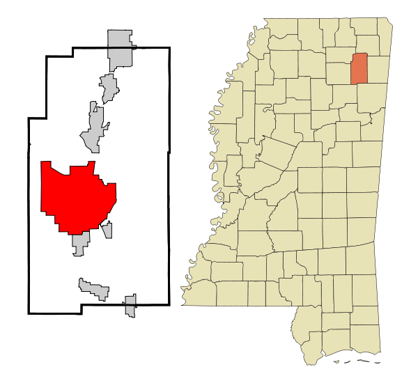 600px-Lee_County_Mississippi_Incorporated_and_Unincorporated_areas_Tupelo_Highlighted.svg